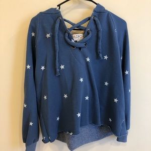 WILDFOX STAR CROPPED HOODIE